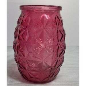 Vintage DPS Polatis Pink Faceted Vase - 6"